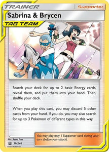Pokemon Trading Card Game - Sabrina & Brycen SM246 Promo