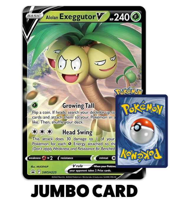 Pokemon Trading Card Game - Alolan Exeggcutor V SWSH225 Jumbo Card