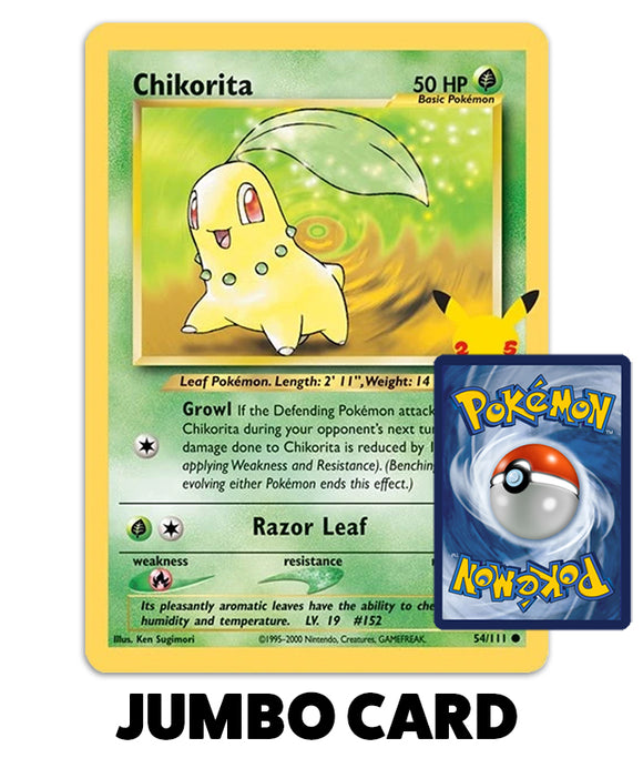 Pokemon Trading Card Game - Chikorita First Partner Pack Jumbo Card
