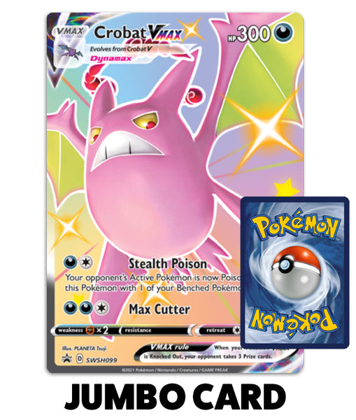 Carta Gigante Pokemon Crobat VMAX Shiny Português Card Original Copag Promo  SWSH099 Pronta Entrega - Escorrega o Preço