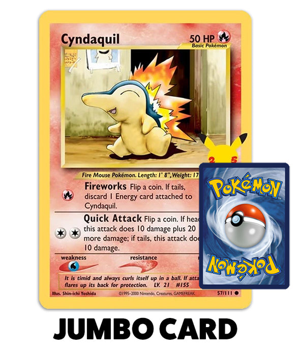 Pokemon Trading Card Game - Cyndaquil First Partner Pack Jumbo Card