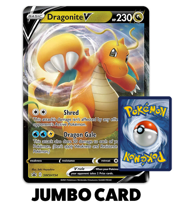 Pokemon Trading Card Game - Dragonite V SWSH154 Jumbo Card