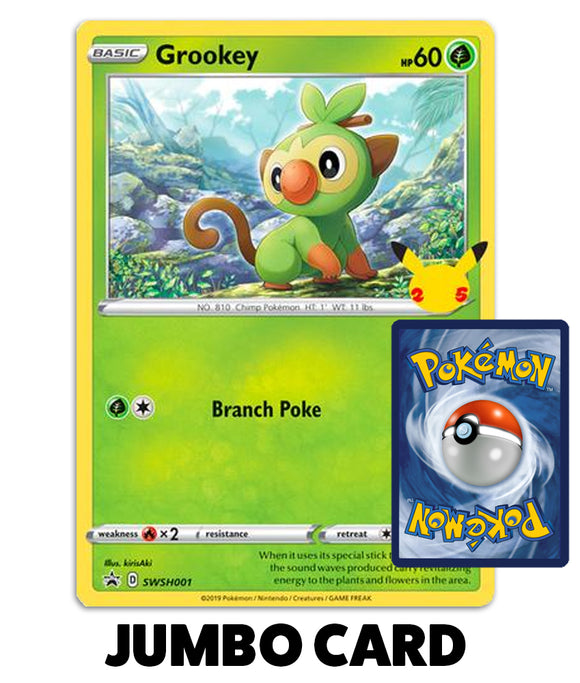 Pokemon Trading Card Game - Grookey First Partner Pack Jumbo Card
