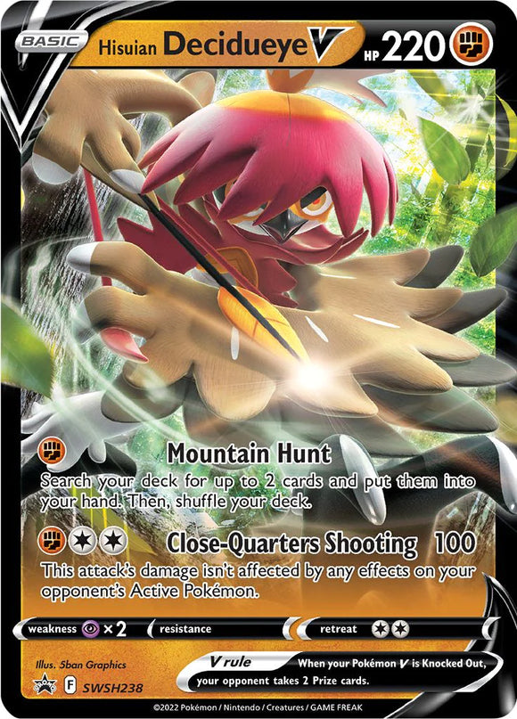 Pokemon Trading Card Game - Hisuian Decidueye V Promo SWSH238