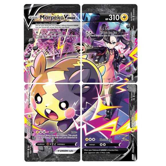 Pokemon Trading Card Game - Morpeko V-Union (SWSH287-290) Promo Bundle