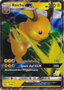 Pokemon Trading Card Game - Raichu GX 20/68 (#60 Pikachu Stamped)