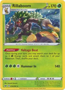 Pokemon Trading Card Game - Rillaboom 14/202 (Cosmos Holo)
