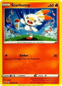 Pokemon Trading Card Game - Scorbunny 30/202 (Cosmos Holo)