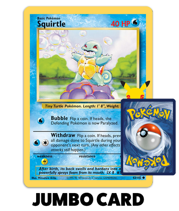 Pokemon Trading Card Game - Squirtle First Partner Pack Jumbo Card