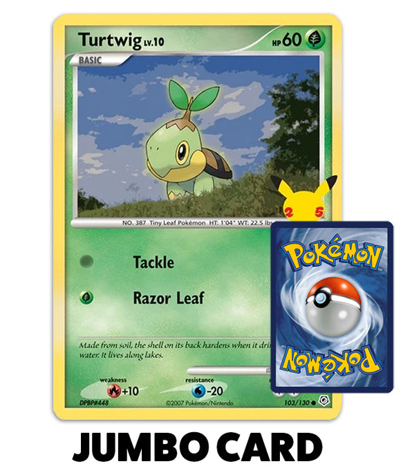 Pokemon Trading Card Game - Turtwig First Partner Pack Jumbo Card